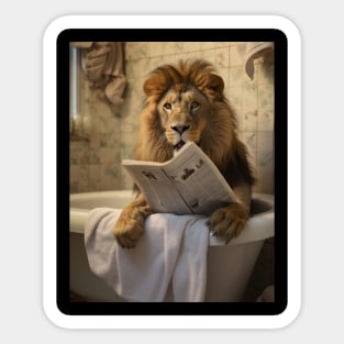 The Lion's Leisure Read Sticker